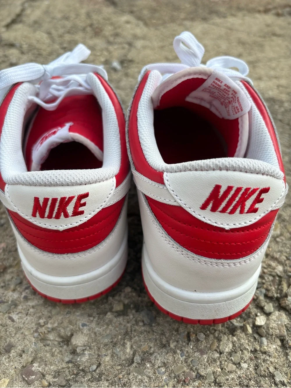 Nike mens Red and White Low-Top Sneakers - Classic Colorblock